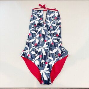NWT Faherty REVERSIBLE Women's Caicos Bathing Suit in‎ Red White Blue Size XS